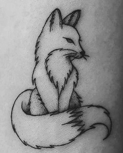 small fox tattoo 0017