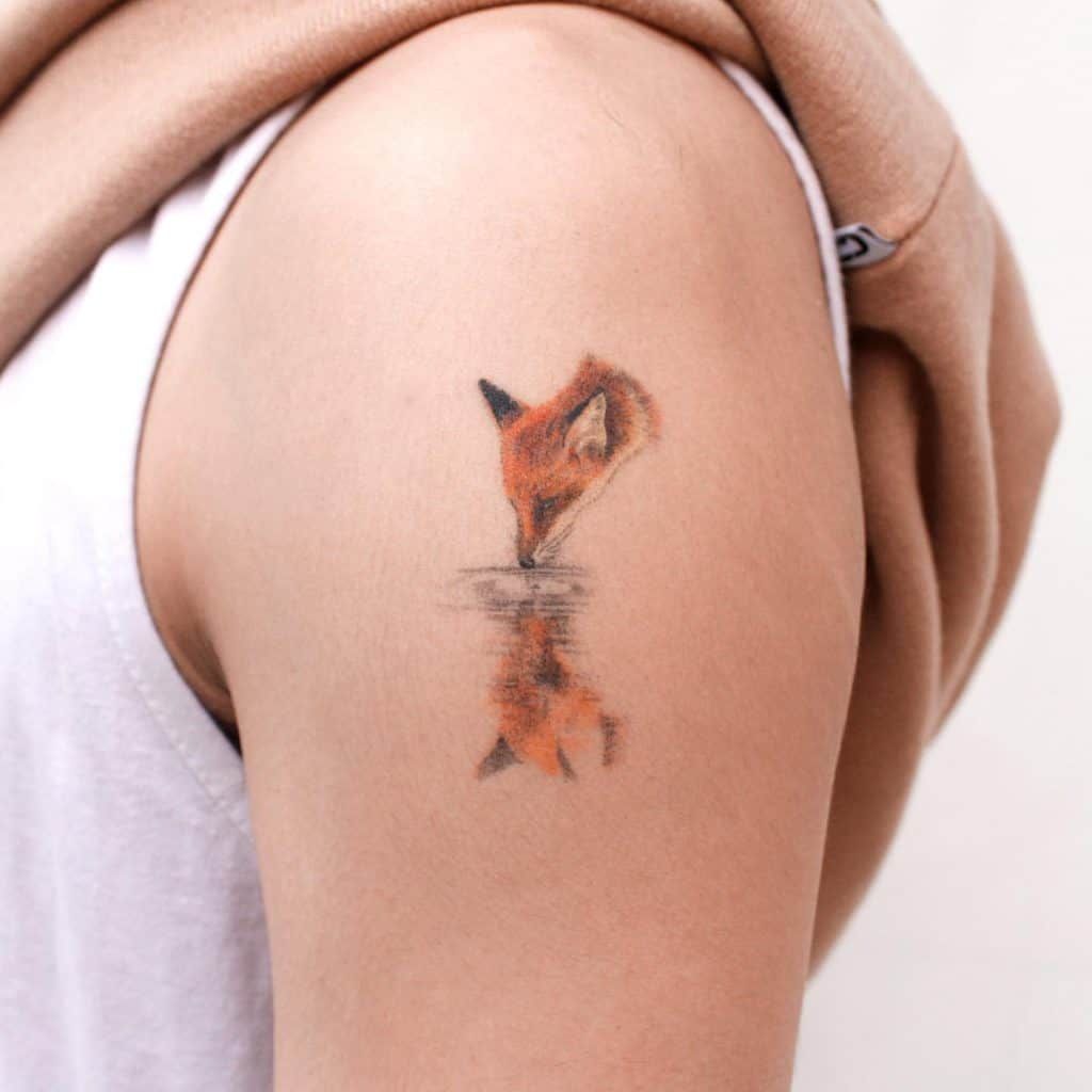 small fox tattoo 0028