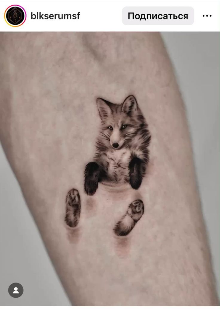 small fox tattoo 0029