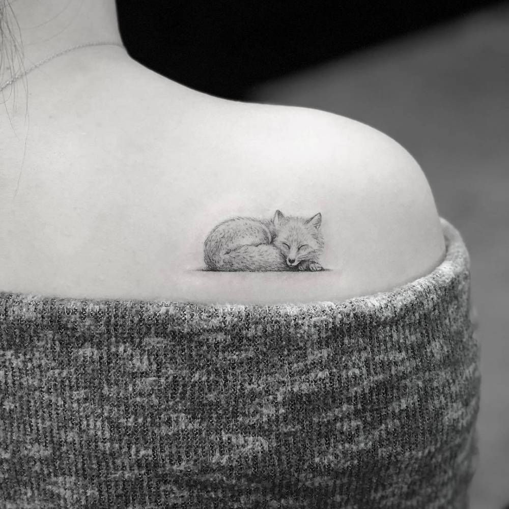 small fox tattoo 0030