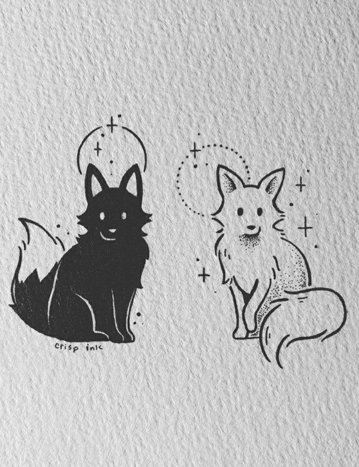 small fox tattoo 0034