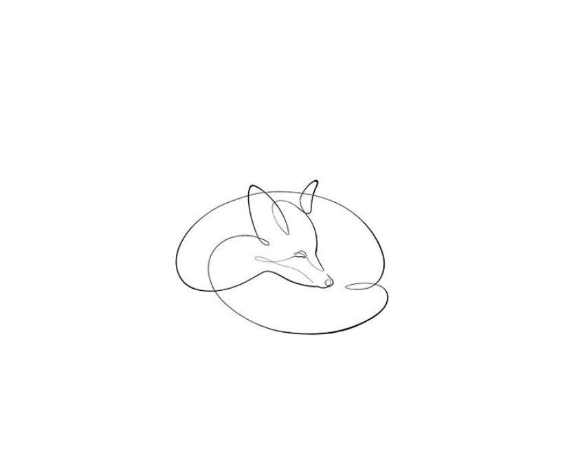 small fox tattoo 0040