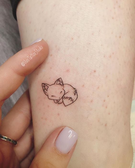 small fox tattoo 0041