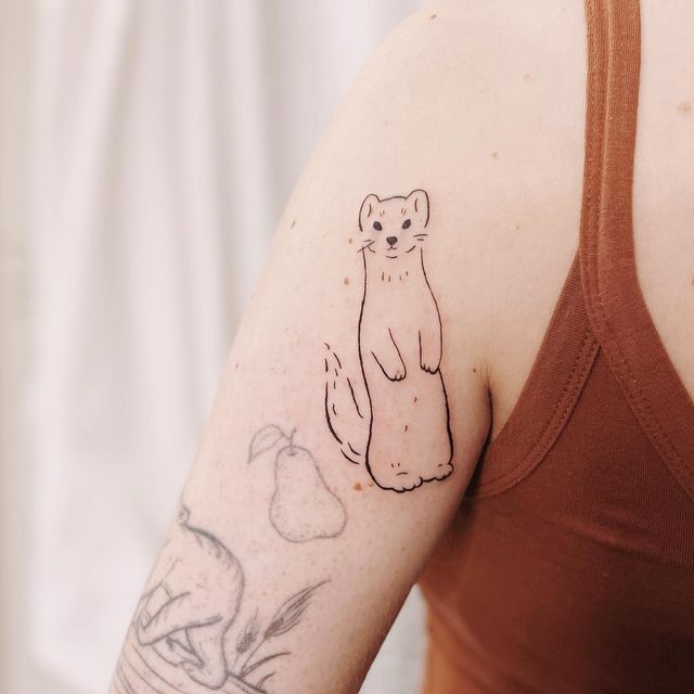 small fox tattoo 0059