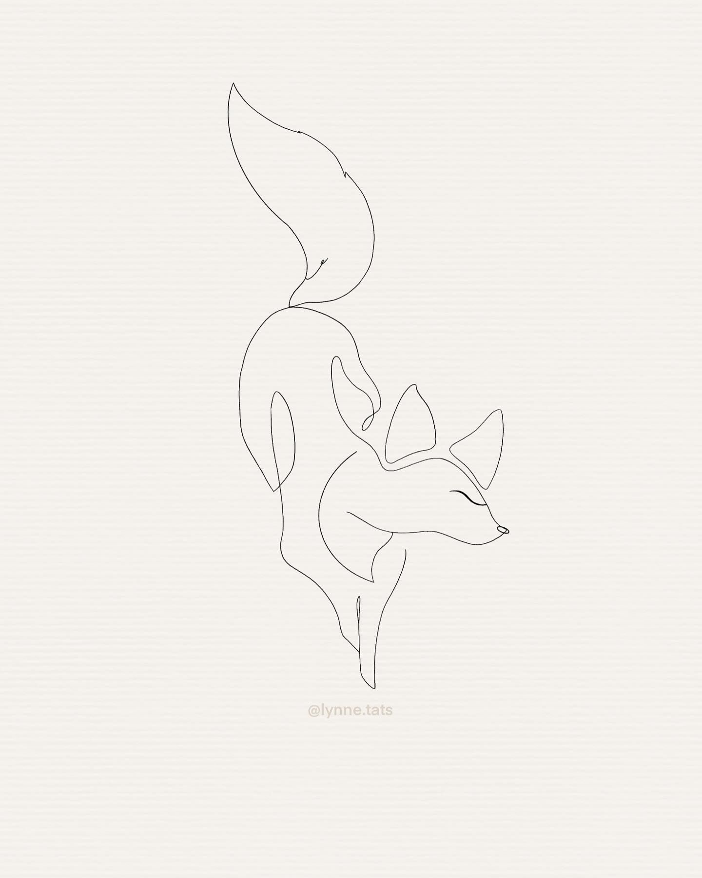 small fox tattoo 0060