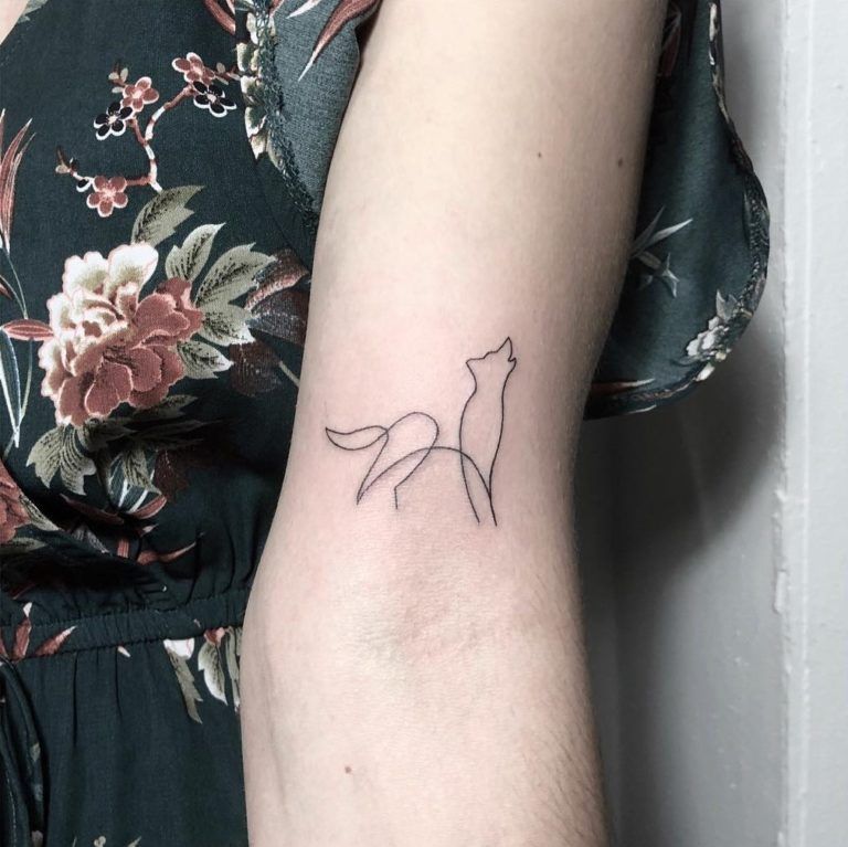 small fox tattoo 0073