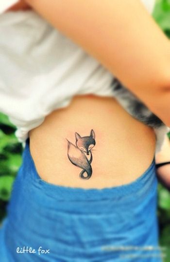 small fox tattoo 0084