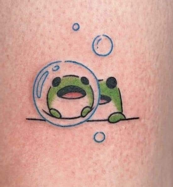 small frog tattoo 0034