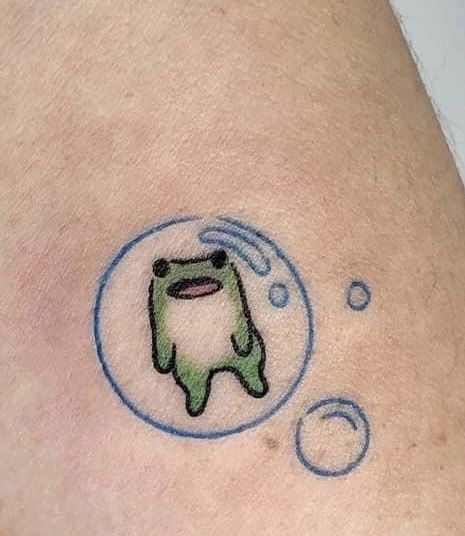 small frog tattoo 0035