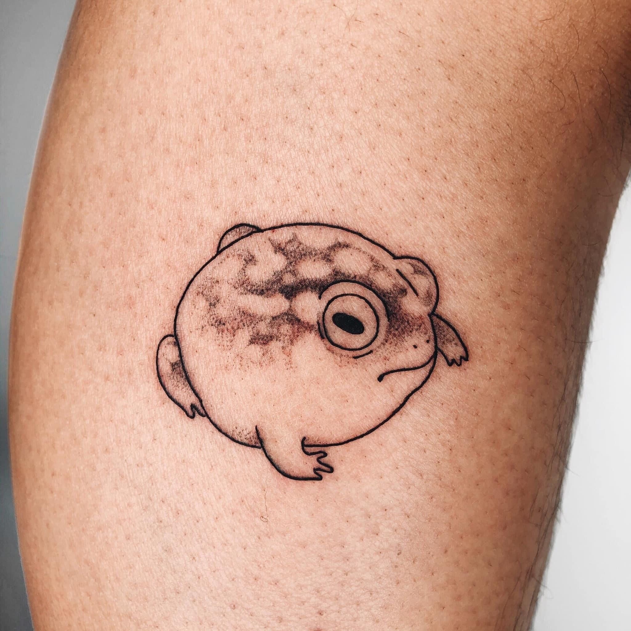 small frog tattoo 0042