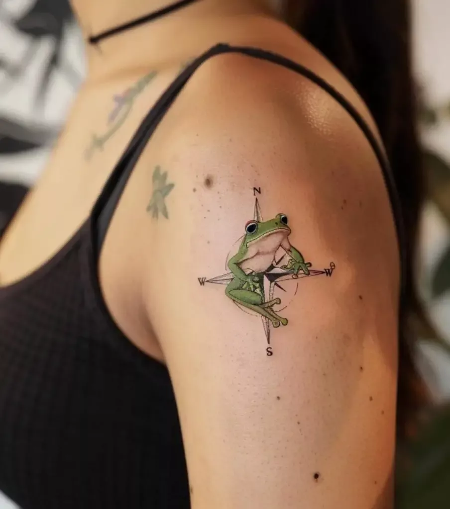 small frog tattoo 0049