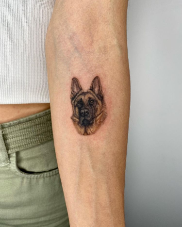 small german shepherd tattoo examples.