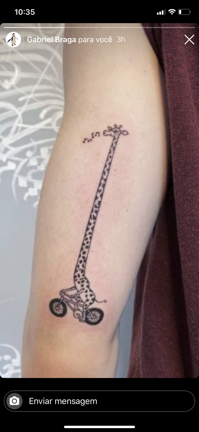 small giraffe tattoo 0035