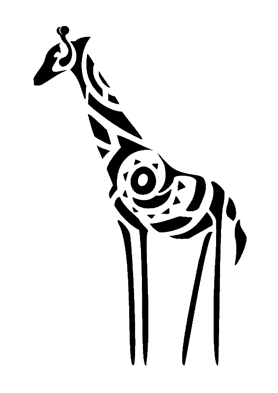 small giraffe tattoo 0036