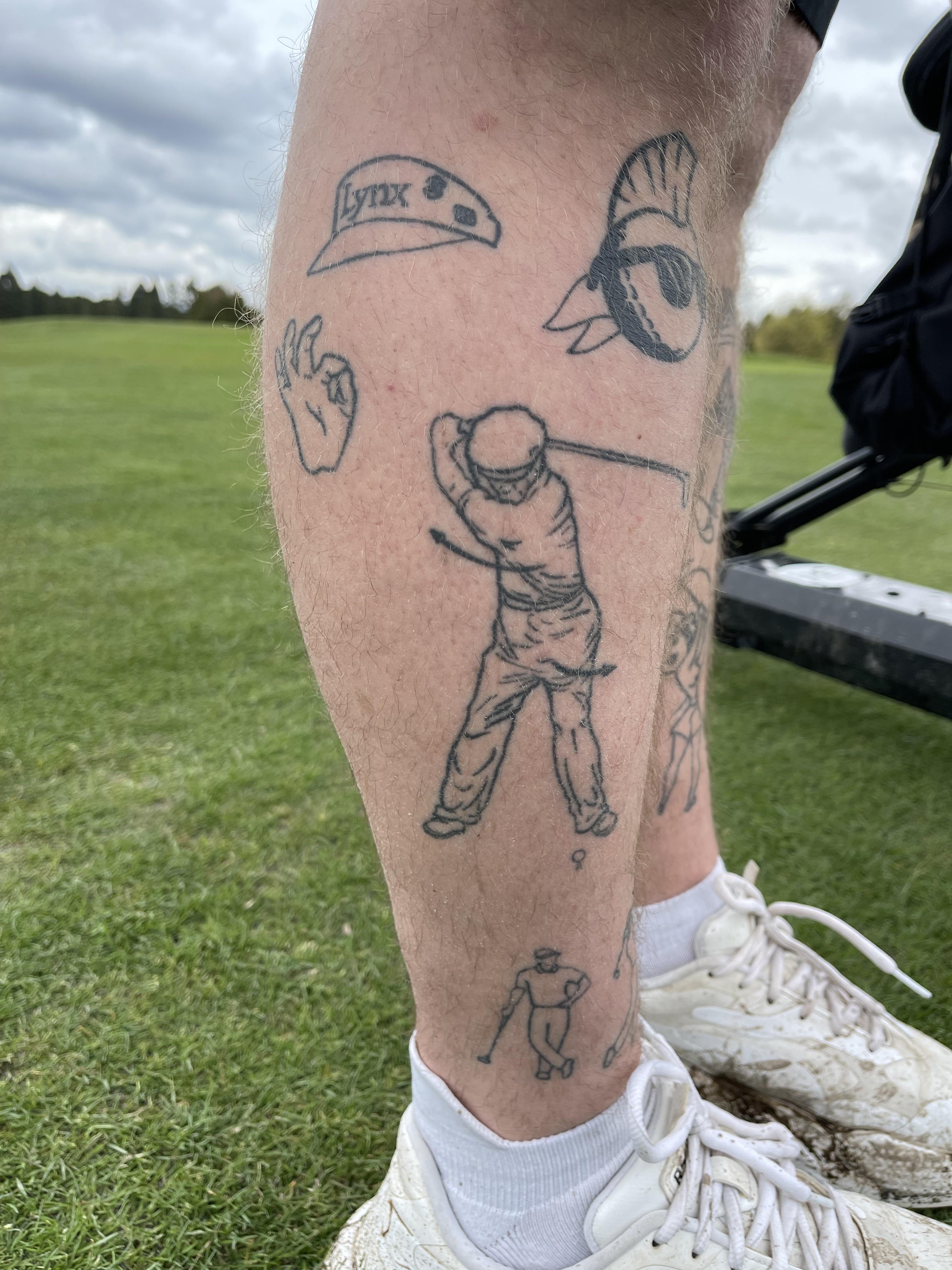 small golf tattoo ideas for discreet placements