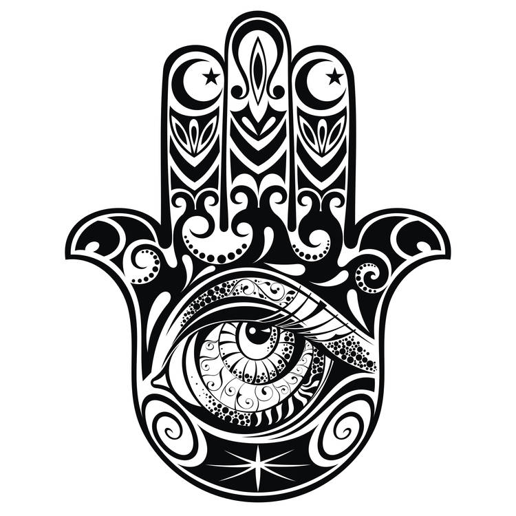 small Hamsa tattoo inspirations