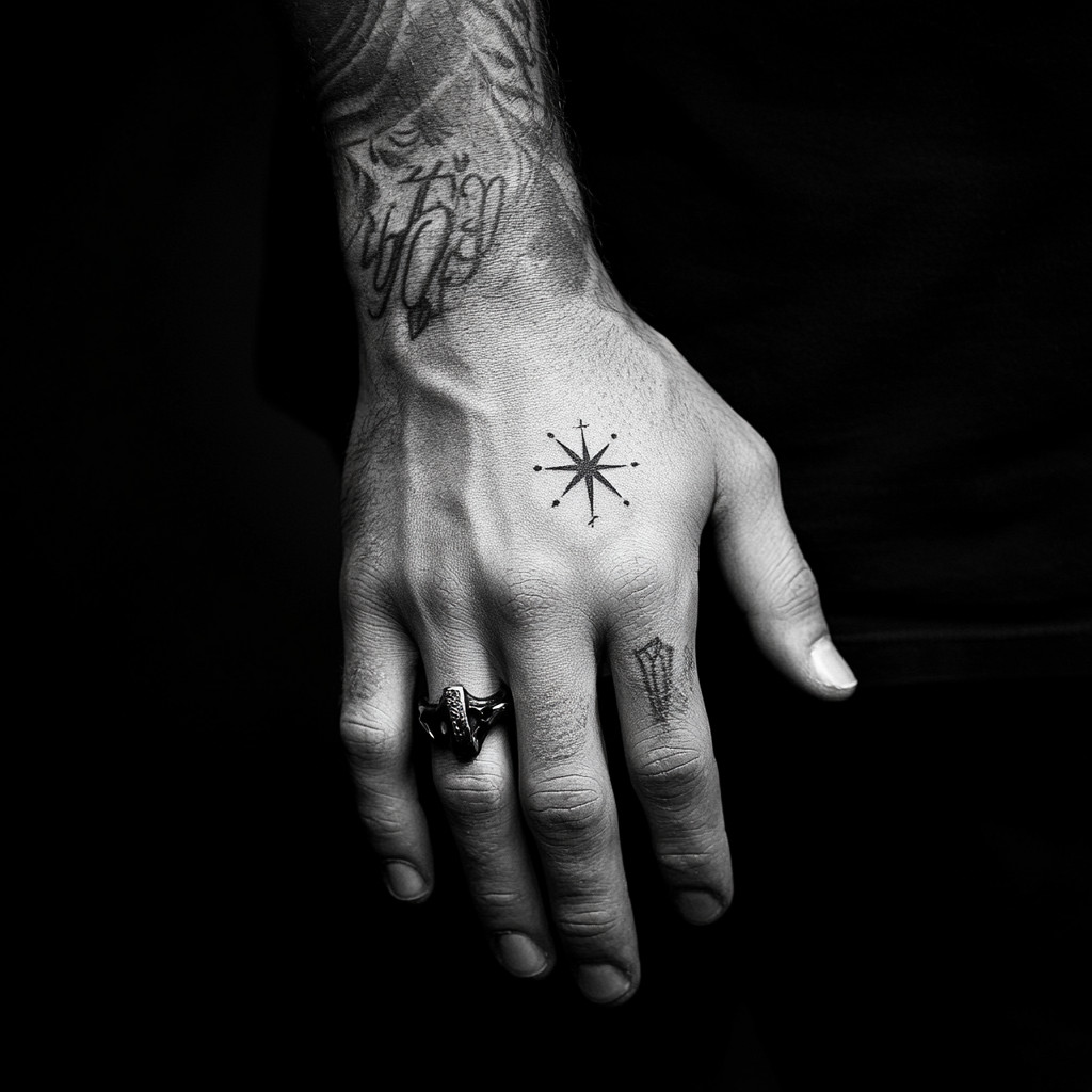 small hand tattoo men 0068