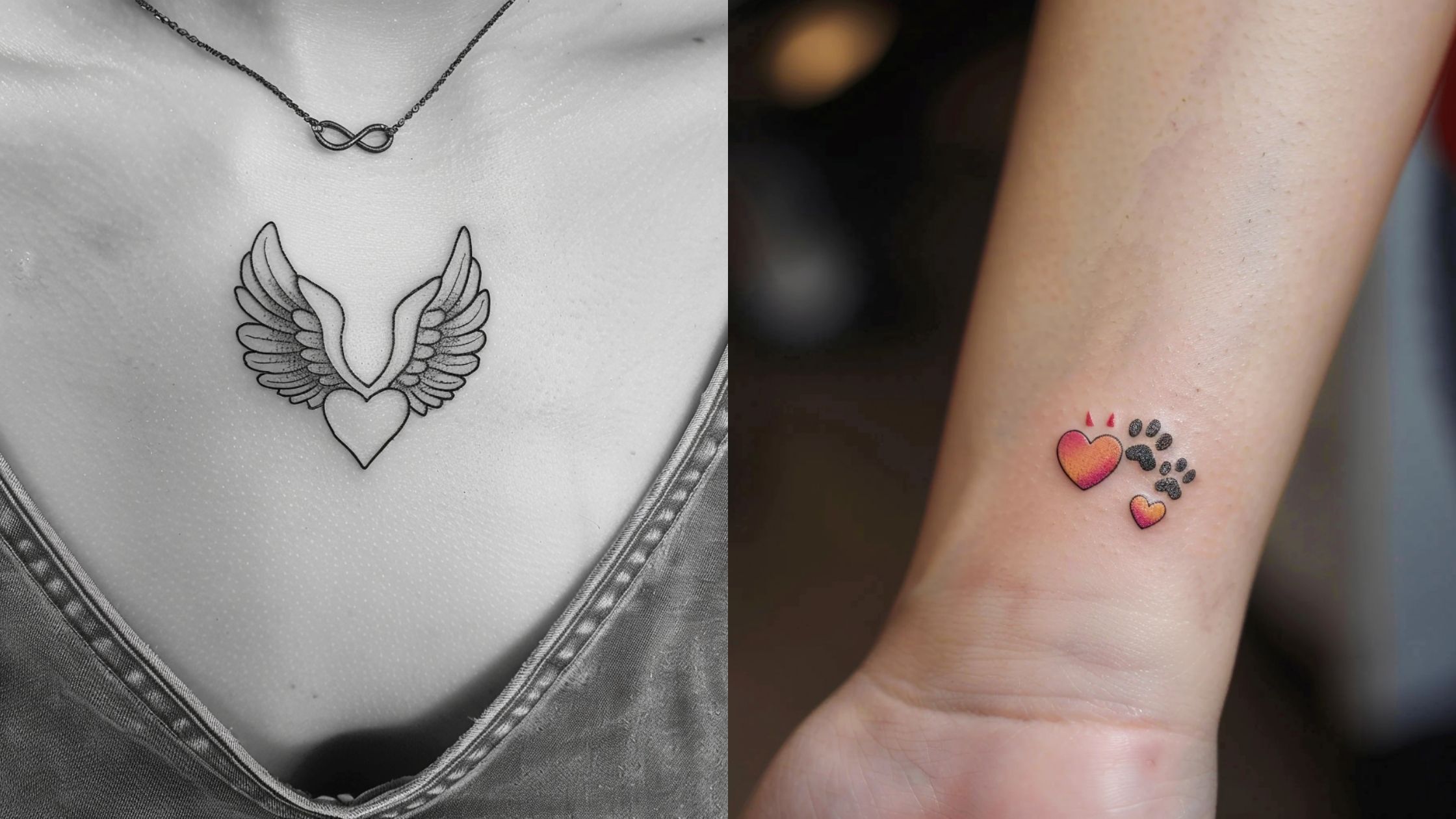 Small heart lock and key tattoo 0041