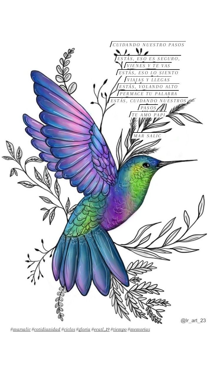 small hummingbird tattoo 0092