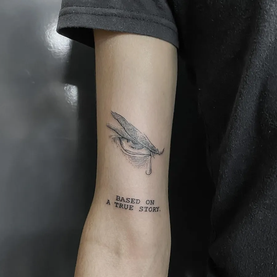 small inner bicep tattoo 0060