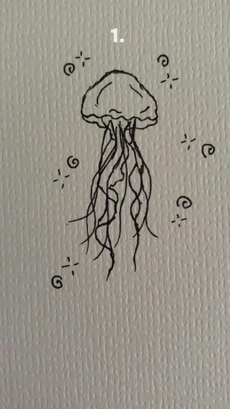 Small jellyfish tattoo 0020