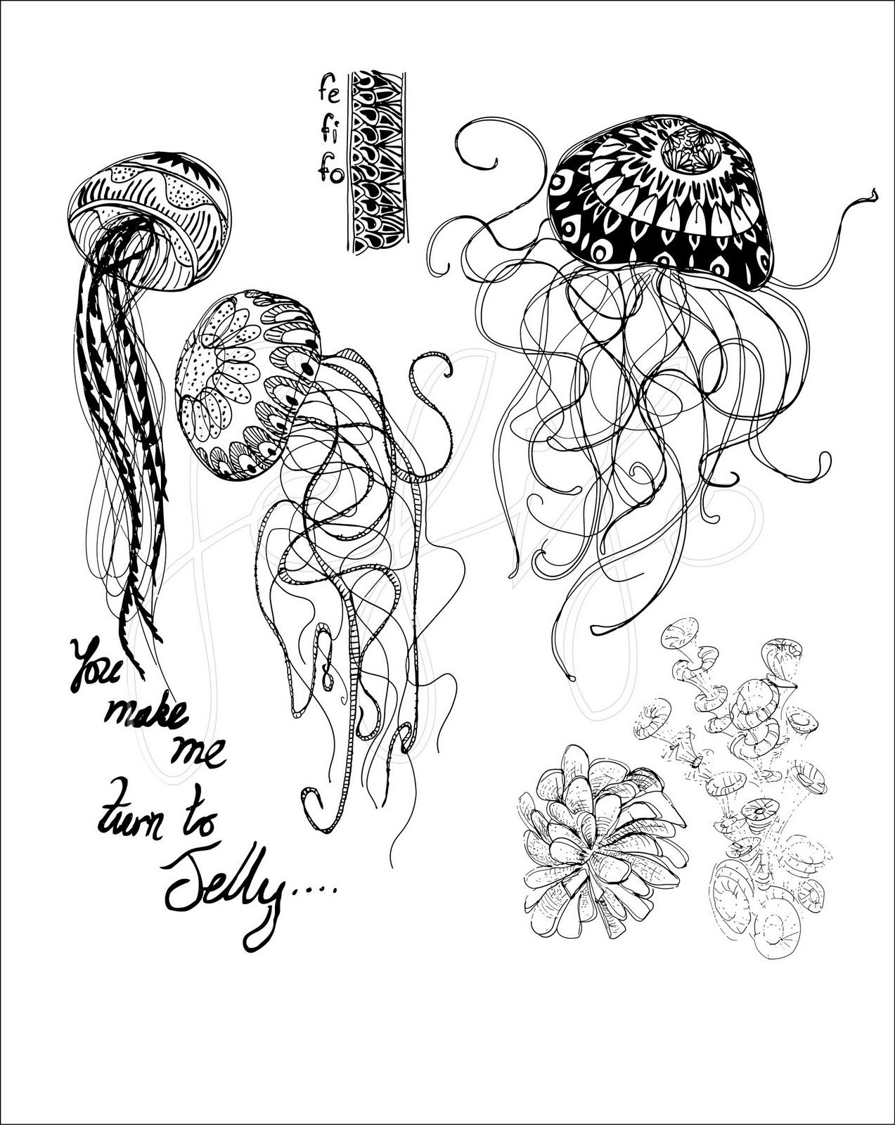 Small jellyfish tattoo 0055