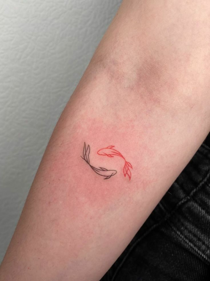 small koi fish tattoo minimalist variations