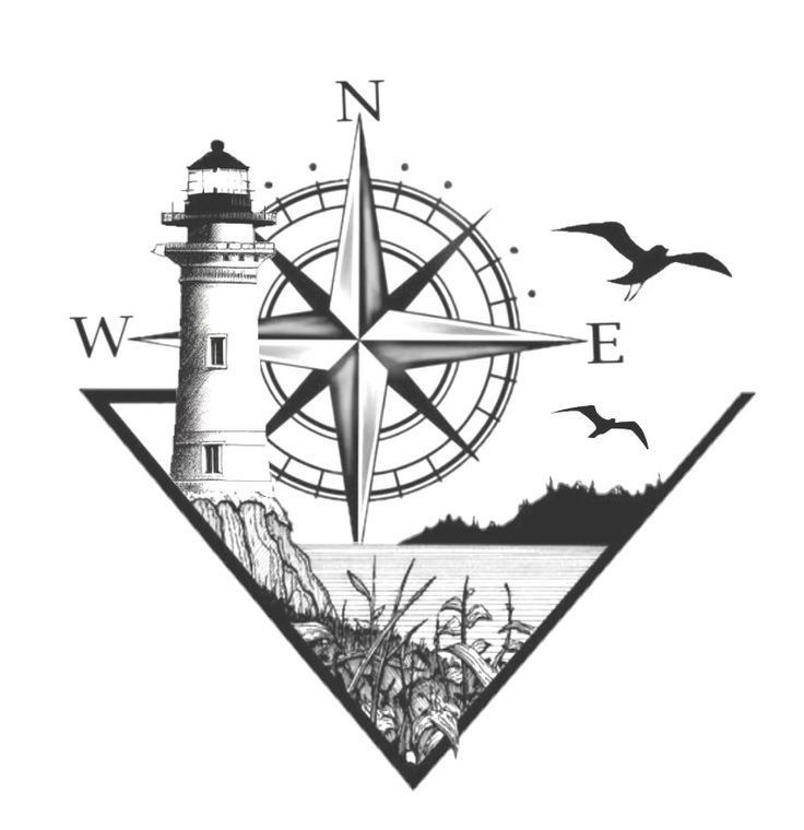 Small lighthouse tattoo 0019