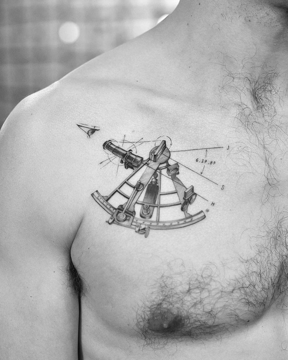 Small lighthouse tattoo 0033