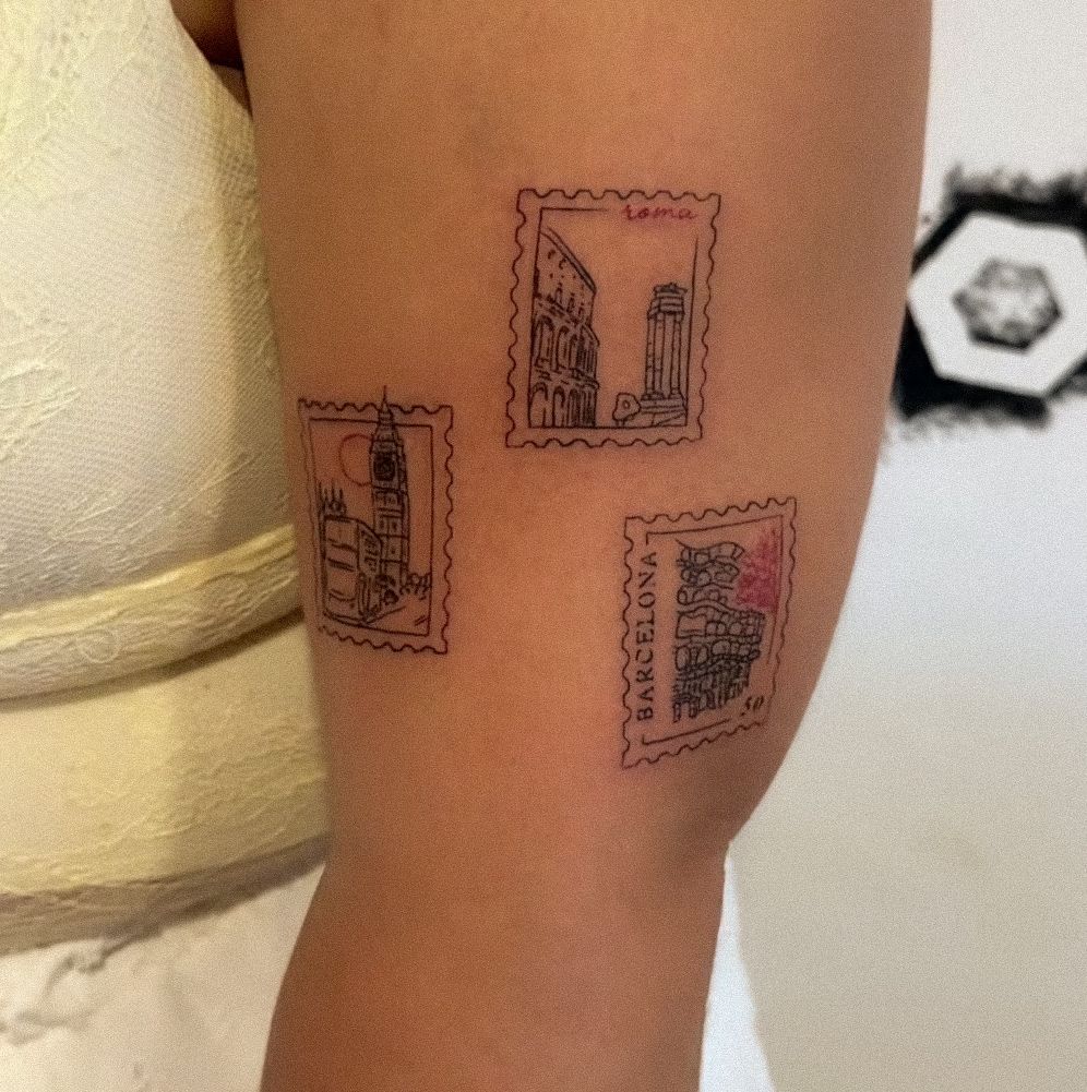 Small lighthouse tattoo 0074