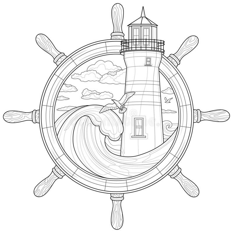 Small lighthouse tattoo 0075