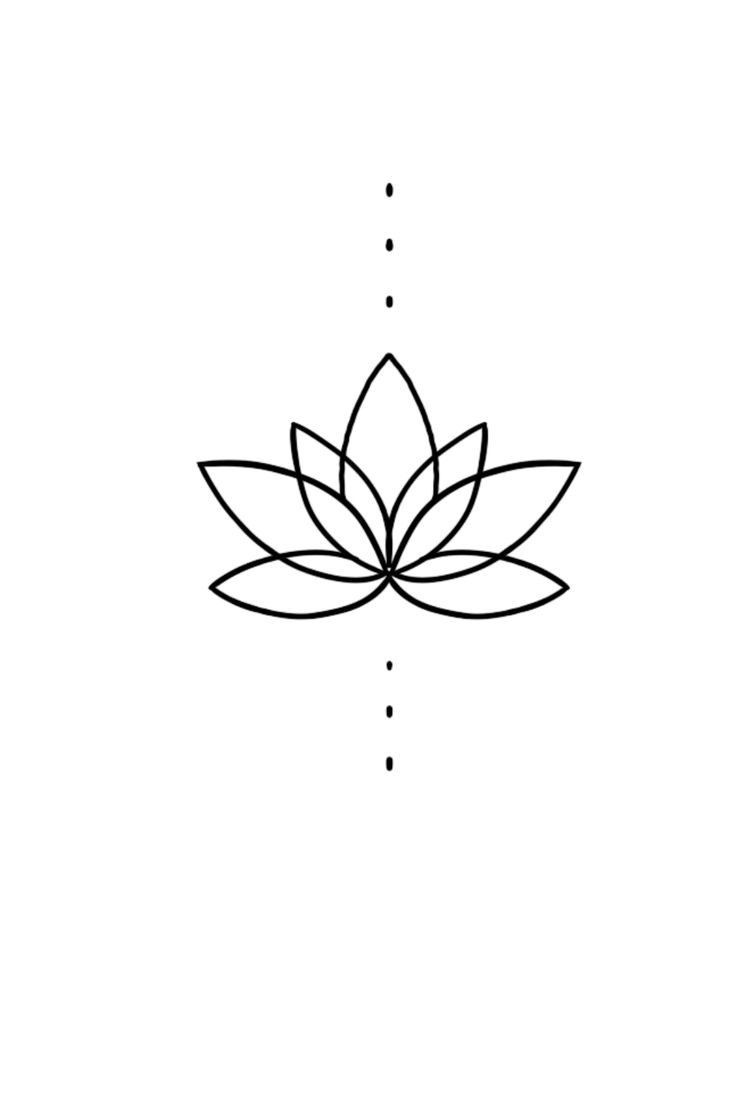 Small lotus flower tattoo 0030