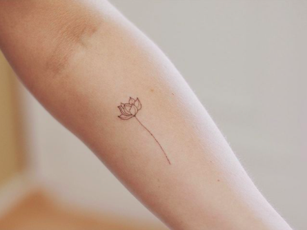 Small lotus flower tattoo 0031