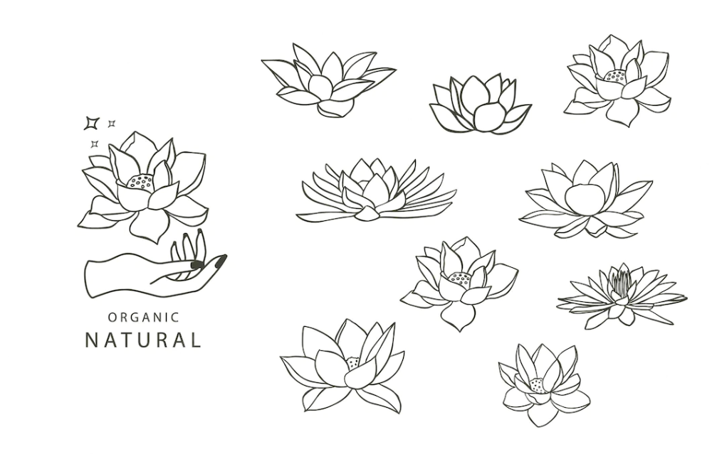 Small lotus flower tattoo 0045