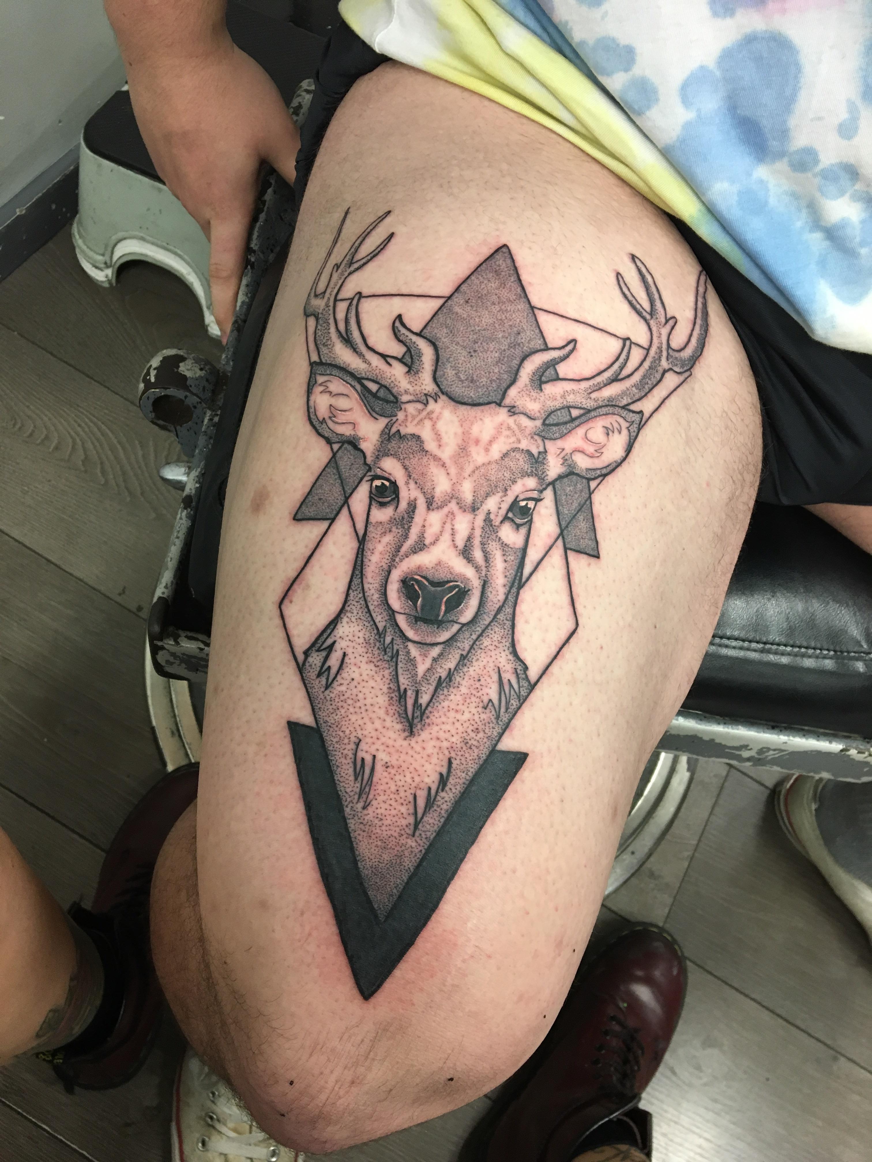 small mens thigh tattoo 0068