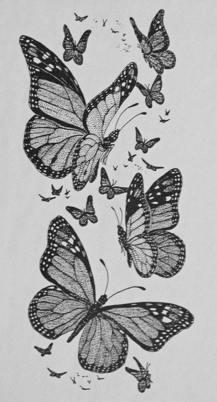 small monarch butterfly tattoo for women