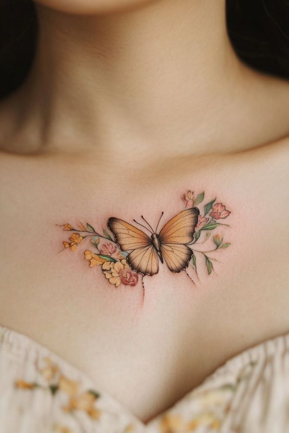 small monarch butterfly tattoo 0027