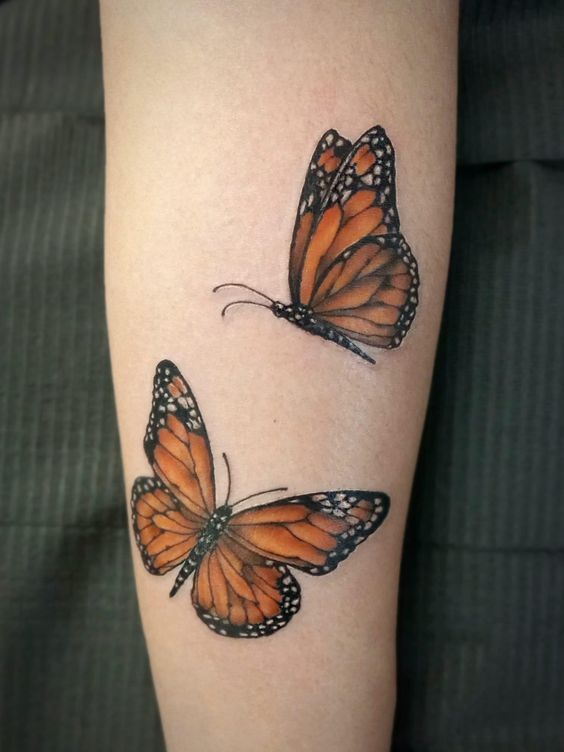 small monarch butterfly tattoo 0054