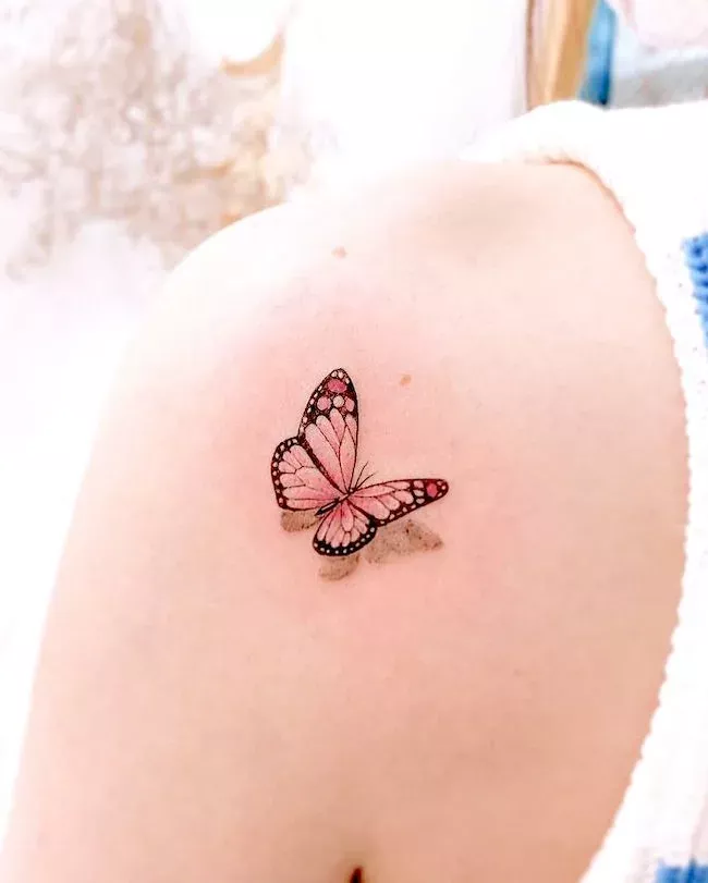 small monarch butterfly tattoo 0059