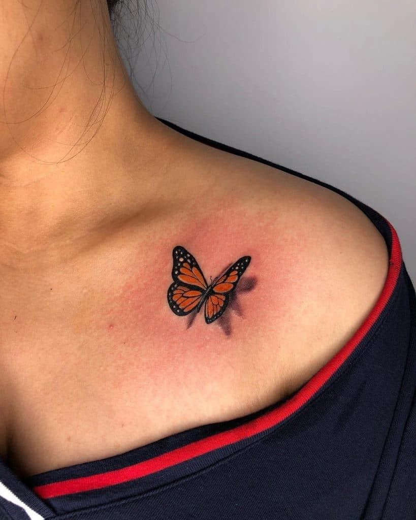 small monarch butterfly tattoo 0066