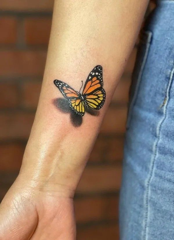 small monarch butterfly tattoo 0069