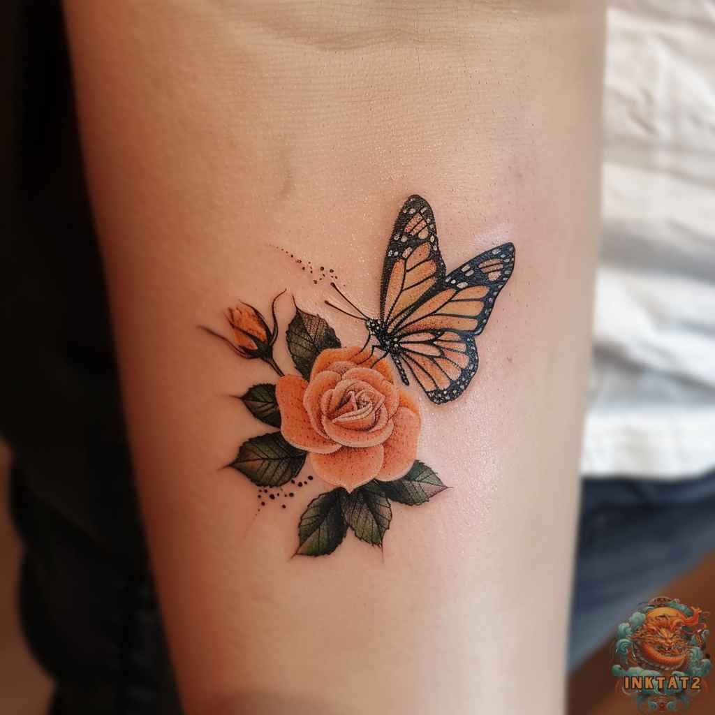 small monarch butterfly tattoo 0070