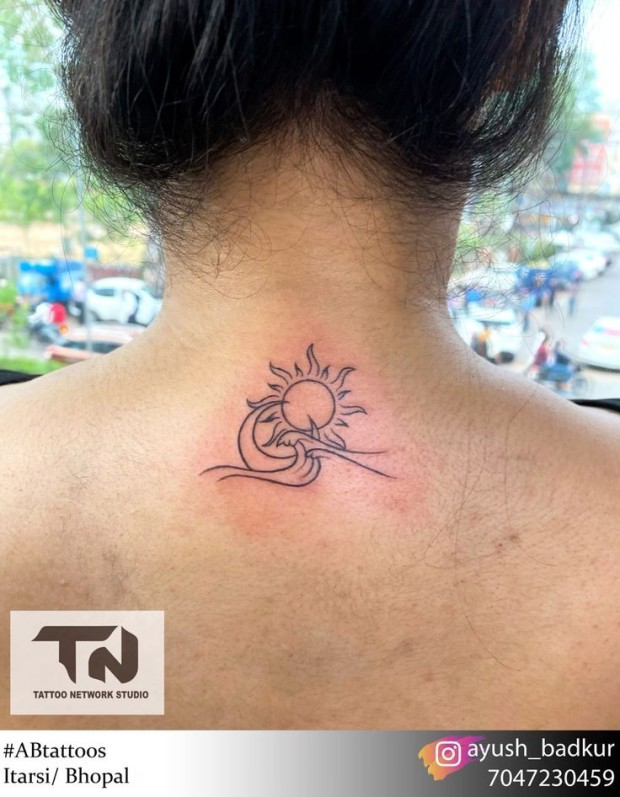 Small moon tattoo 0052