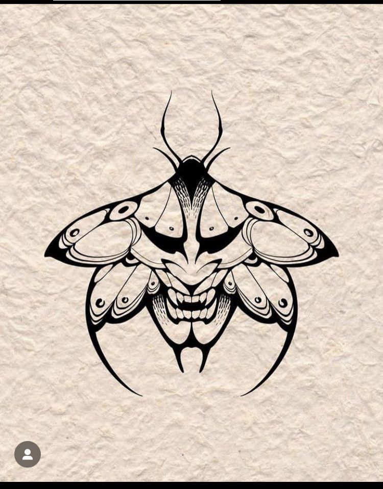 Small moth tattoo 0035