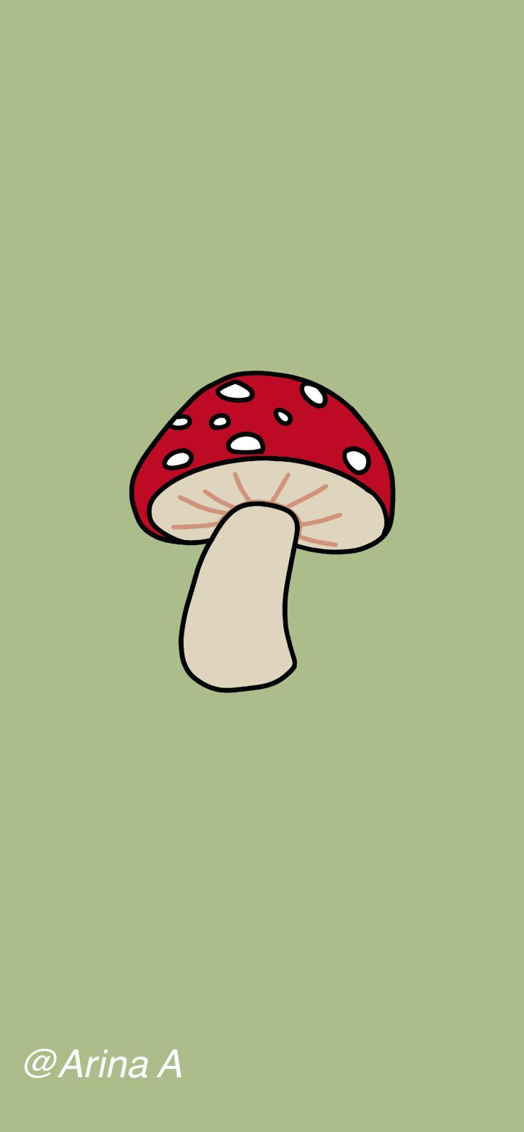 Small mushroom tattoo 0028