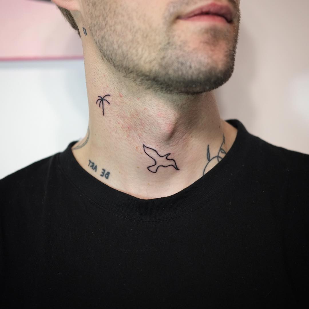 small neck tattoo 0042