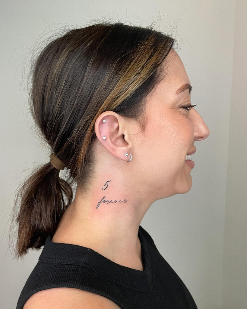 small neck tattoo