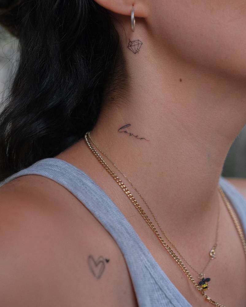 small neck tattoo 0044