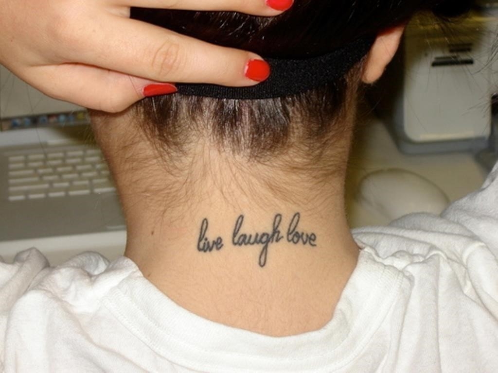 small neck tattoo 0045