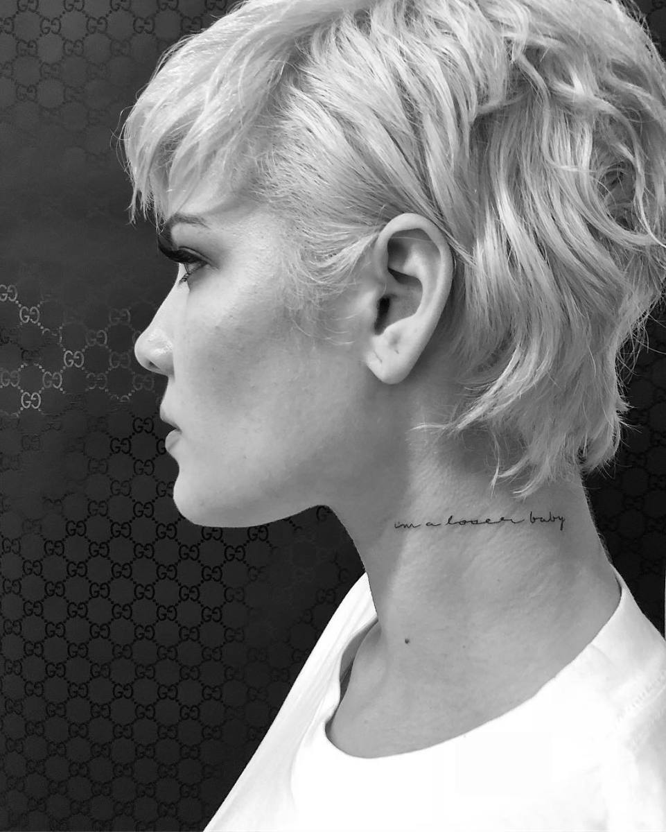 small neck tattoo 0049